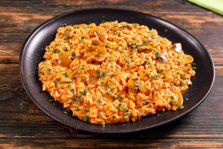 Risotto funghi e stracchino