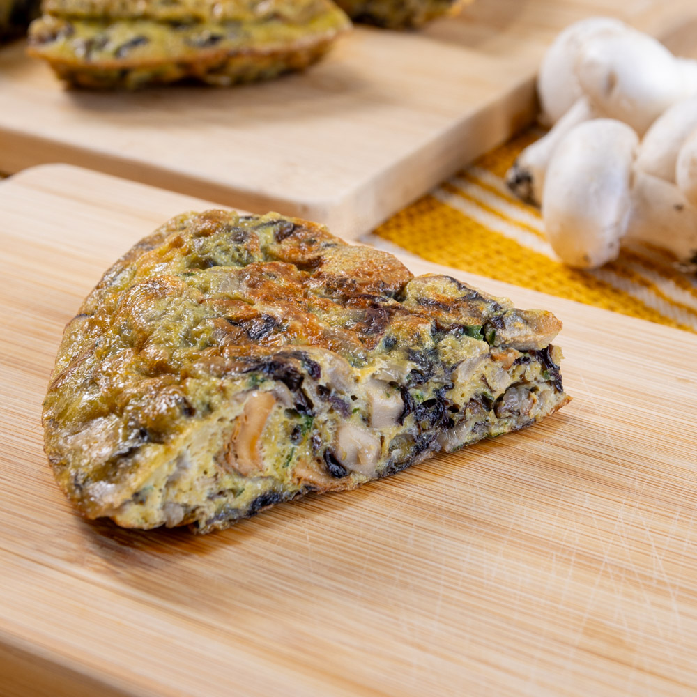 frittata funghi e radicchio