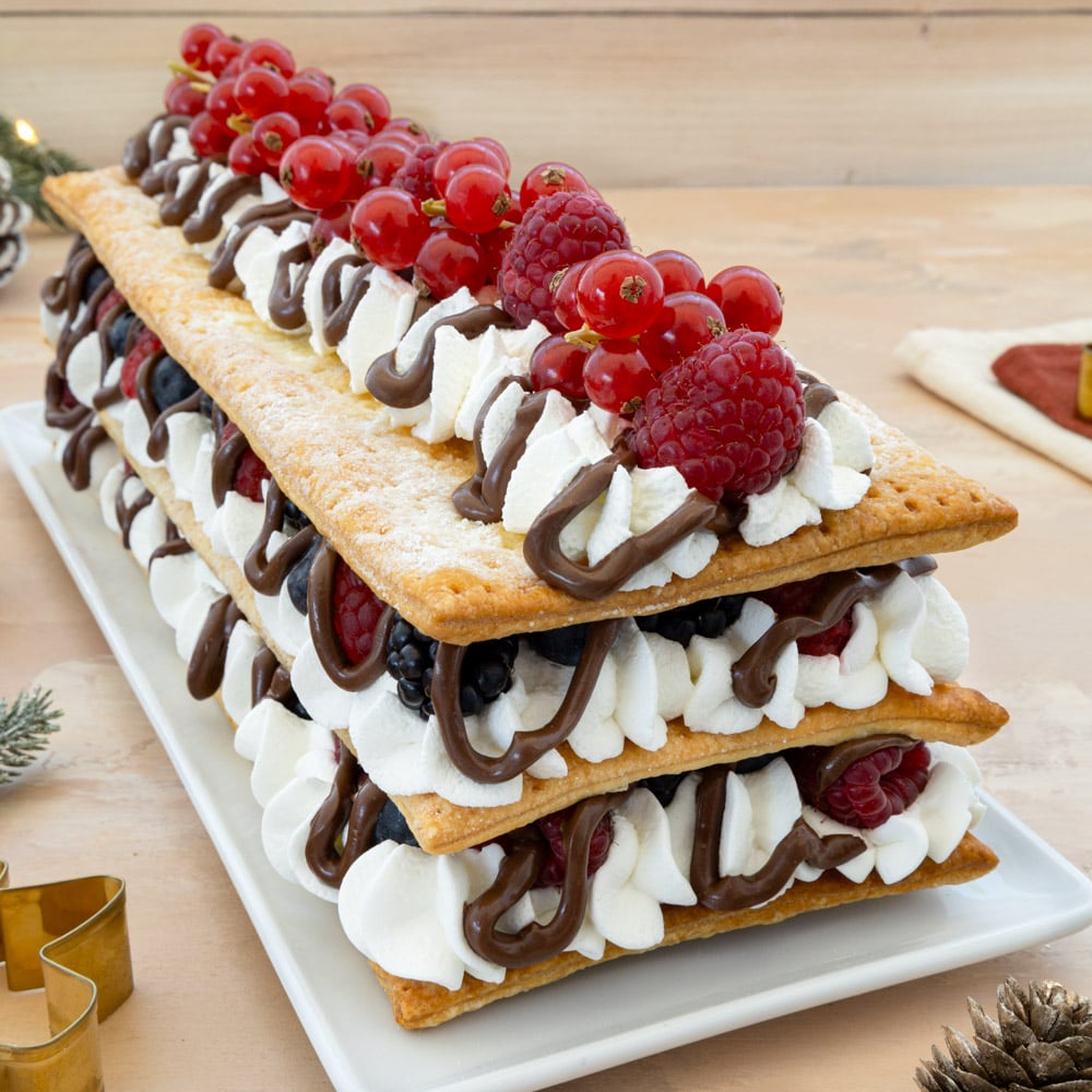 millefoglie di natale con nutella