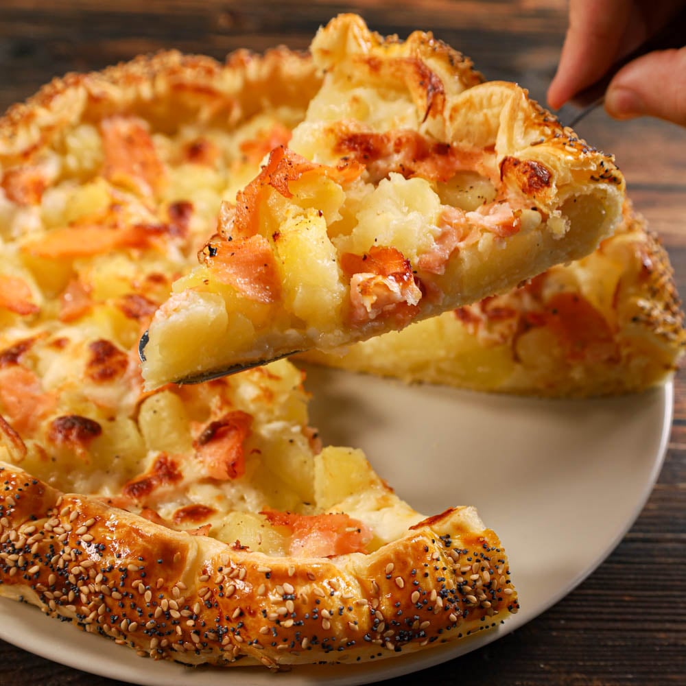 torta rustica patate e salmone
