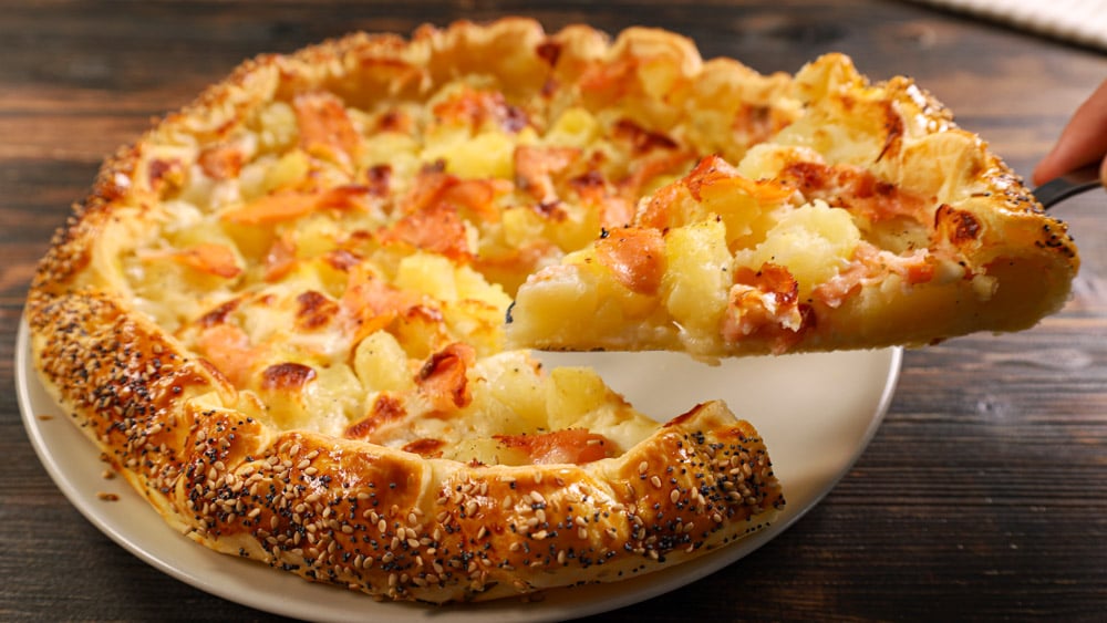 torta rustica patate e salmone