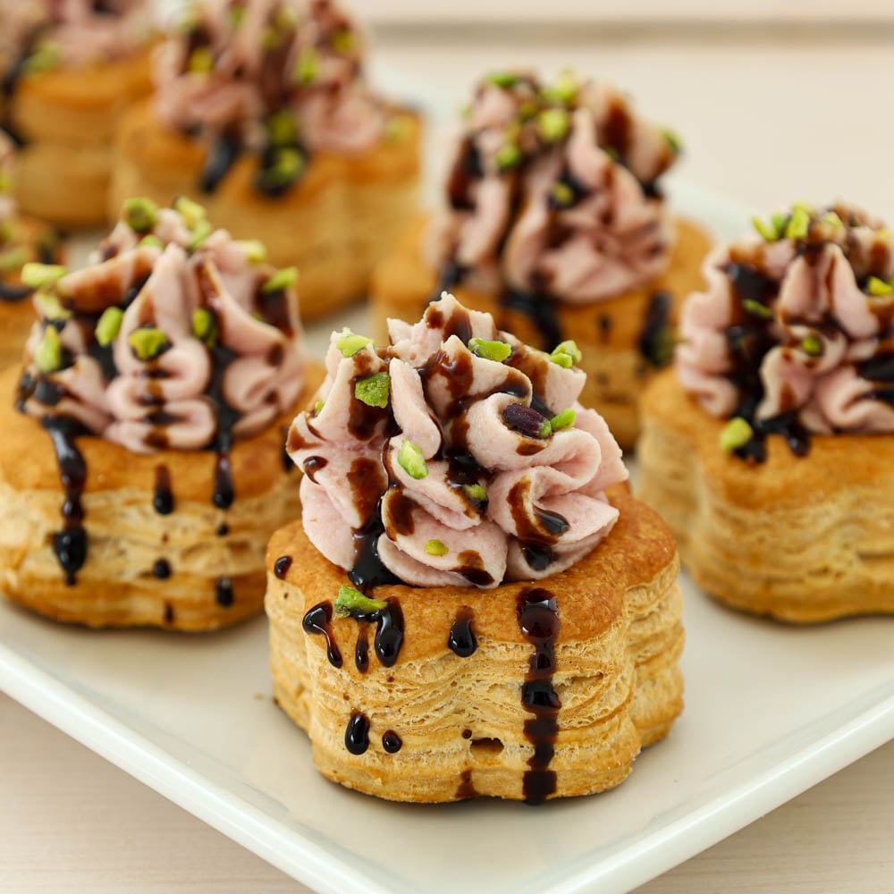 vol au vent mortadella e pistacchi