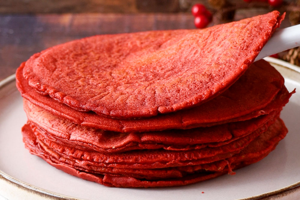 Pancake red velvet - Step 6