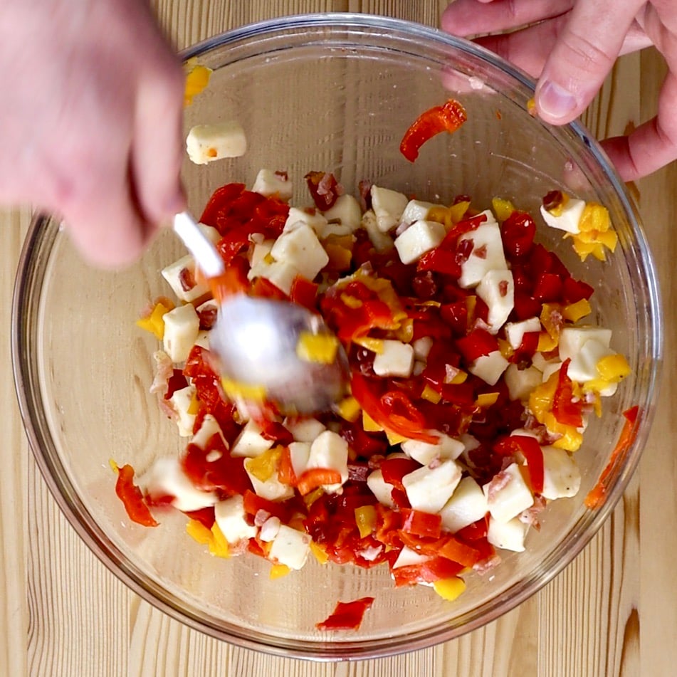 Torta salata peperoni e mozzarella - Step 2