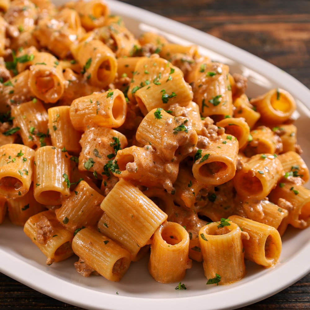 pasta al ragù rosé