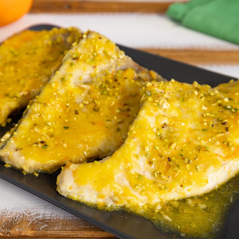 scaloppine di pesce spada all'arancia
