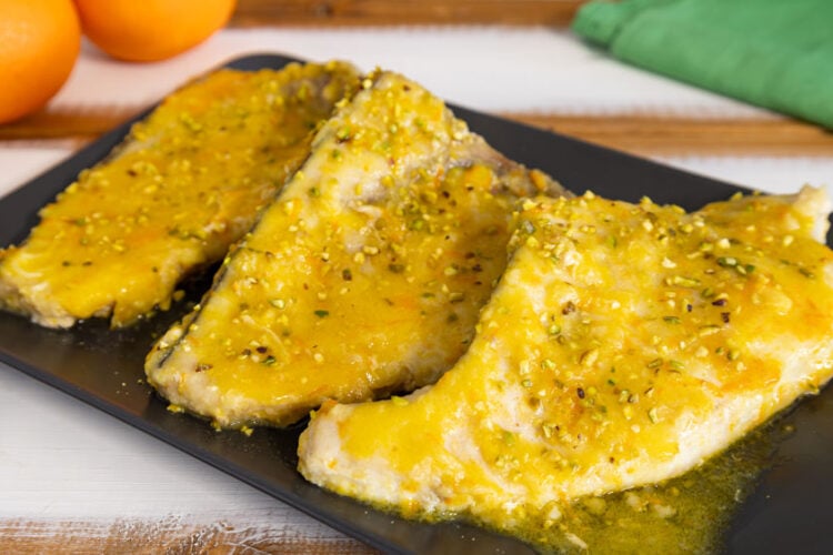 scaloppine di pesce spada all'arancia