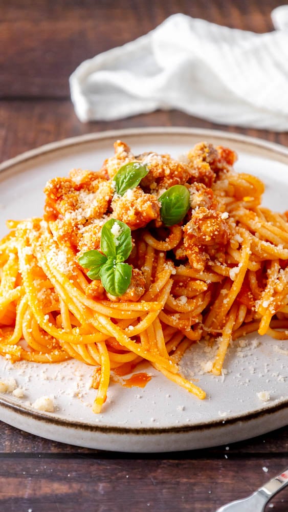 Spaghetti con sugo di salsiccia - Step 8