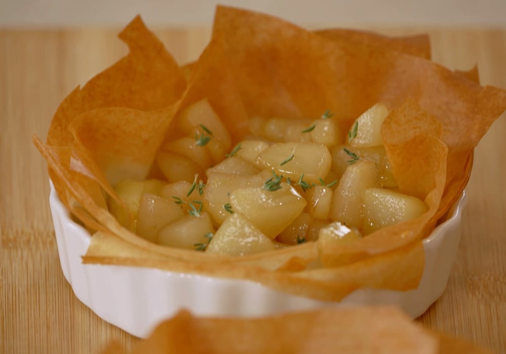 cestini di sfoglia con brie