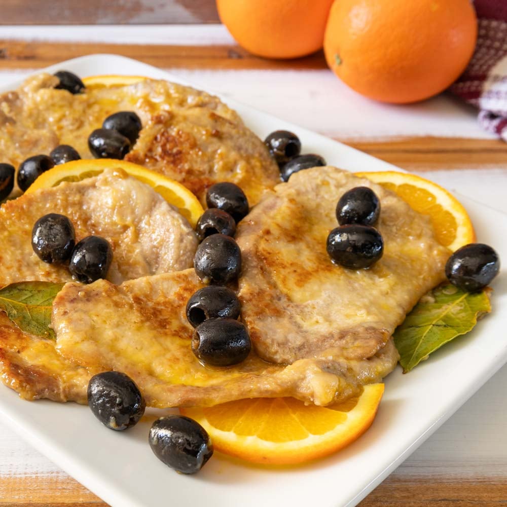scaloppine di maiale all'arancia