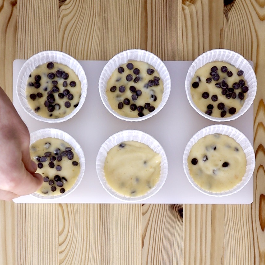 Muffin arancia e cioccolato in friggitrice ad aria - Step 6