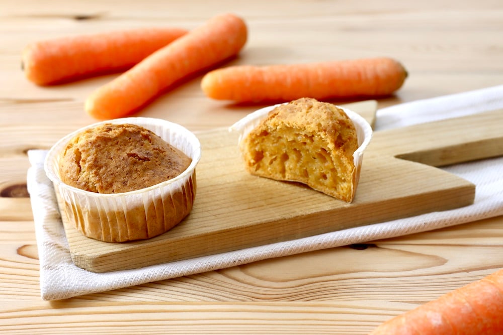 muffin alle carote in friggitrice ad aria