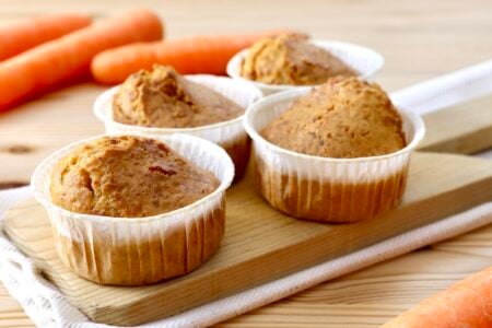 Muffin alle carote in friggitrice ad aria