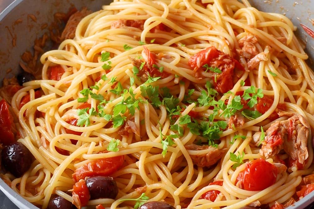 Spaghetti tonno e olive - Step 8