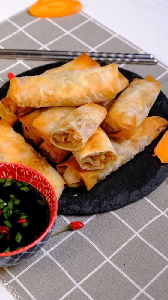 Involtini primavera in friggitrice ad aria - Step 12