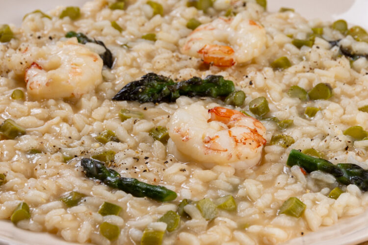 Risotto asparagi e gamberetti