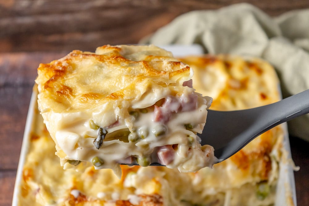 lasagne prosciutto e piselli