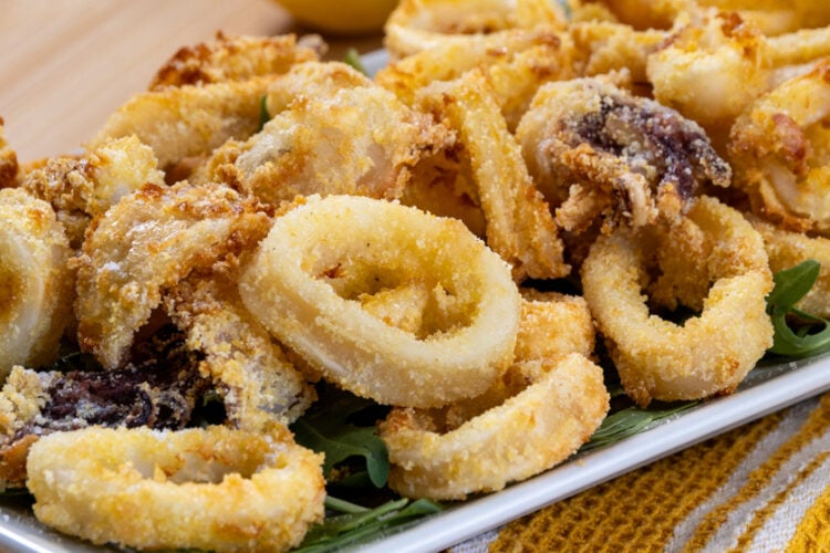 calamari fritti in friggitrice ad aria