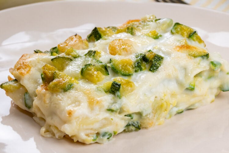 Lasagne zucchine e gamberetti