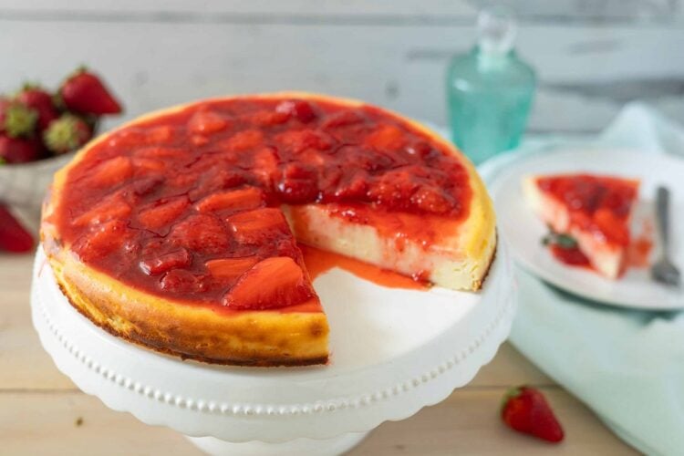 torta ricotta e fragole