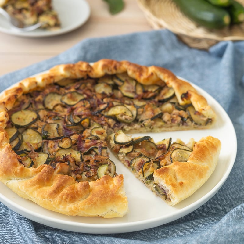 torta di sfoglia zucchine tonno e limone
