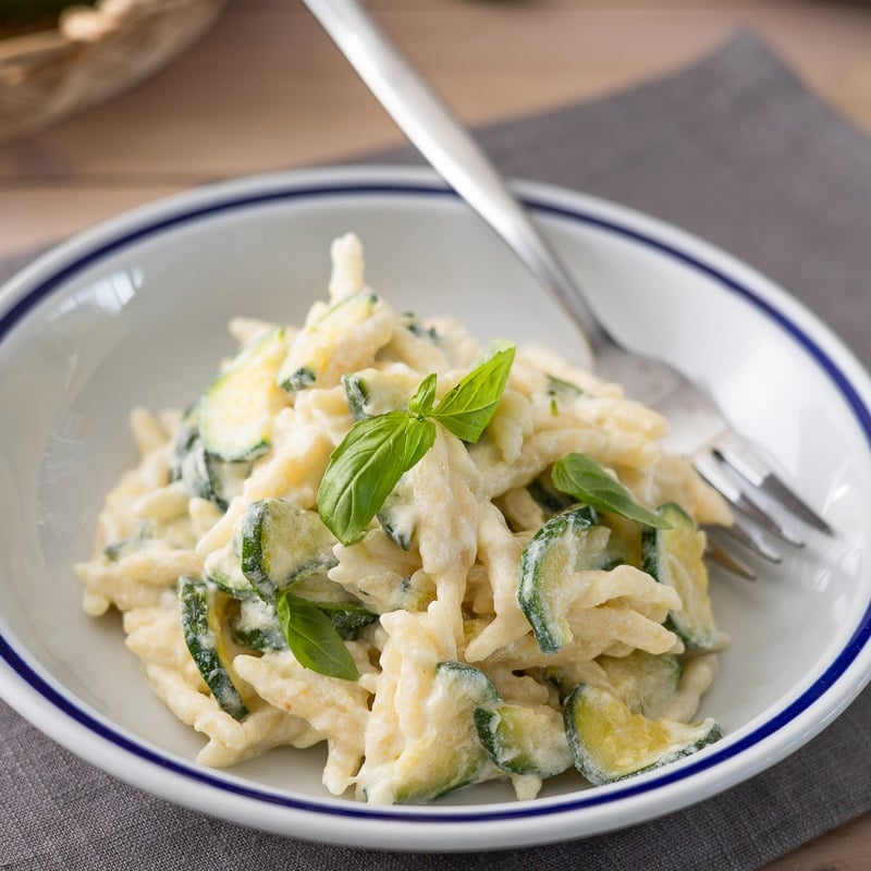 trofie cremose alle zucchine