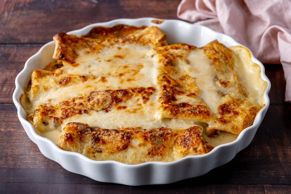 crespelle al forno con prosciutto e formaggio