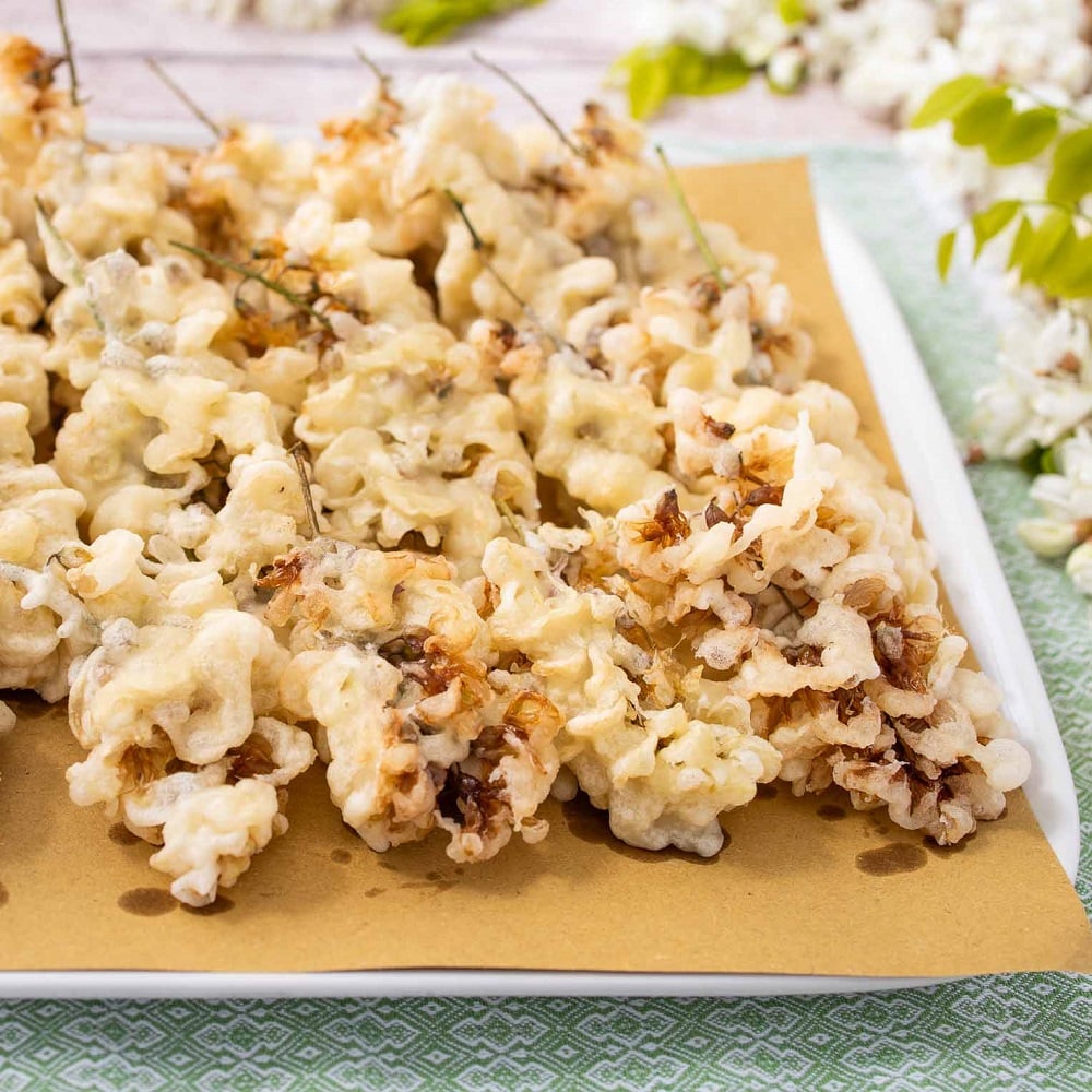 fiori di acacia fritti