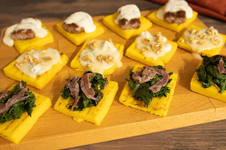 Crostini di polenta grigliata