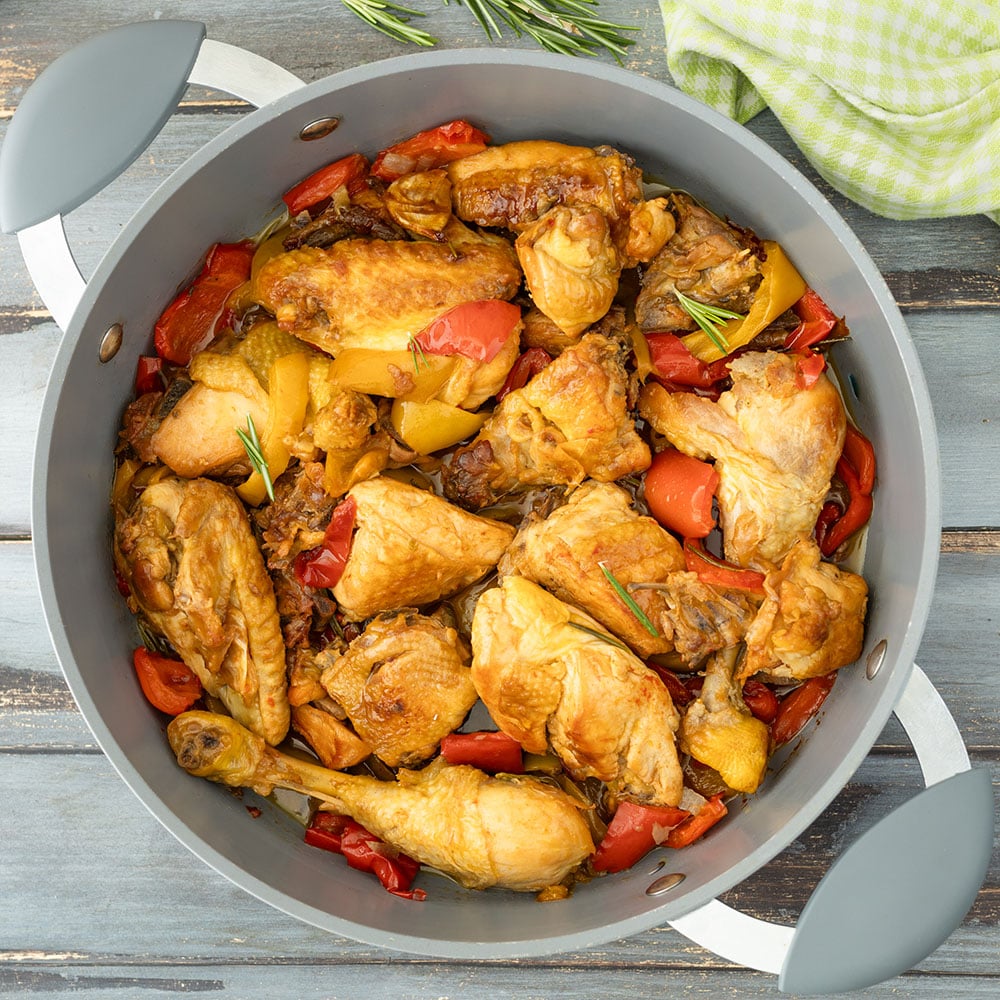 pollo con peperoni