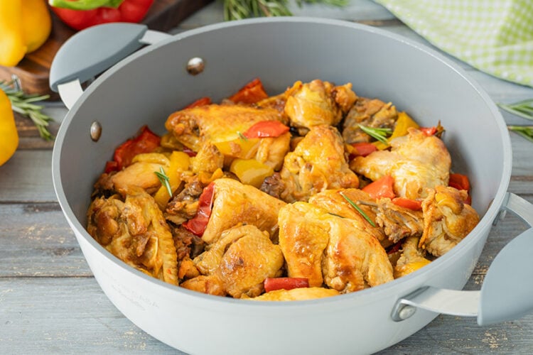 Pollo con peperoni