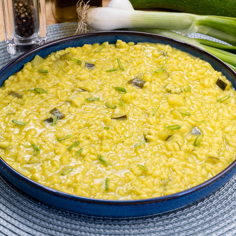 risotto zafferano e zucchine