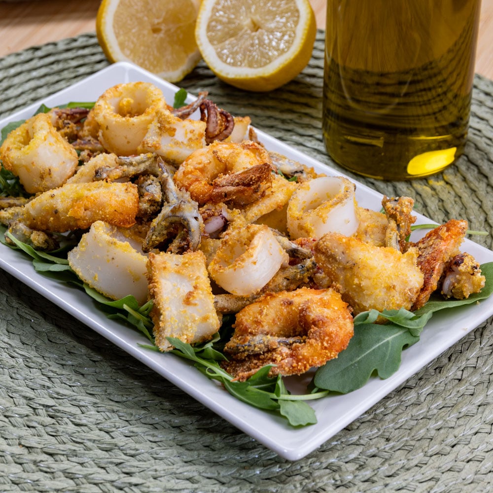frittura di pesce in friggitrice ad aria