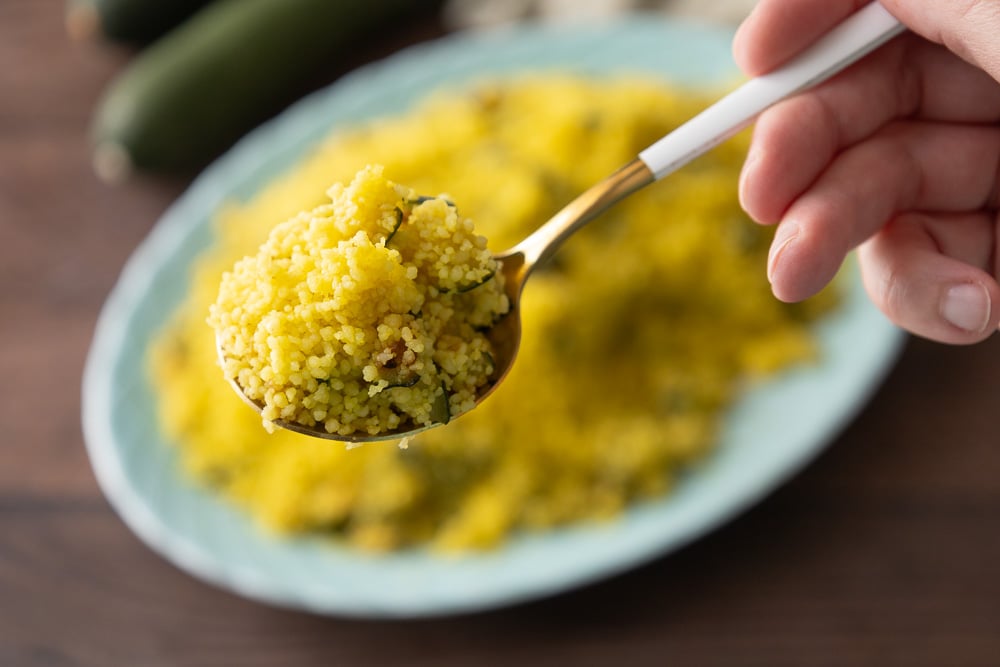 cous cous zafferano e zucchine
