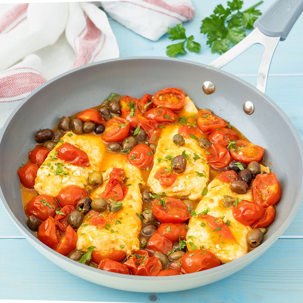 filetti di merluzzo alla mediterranea