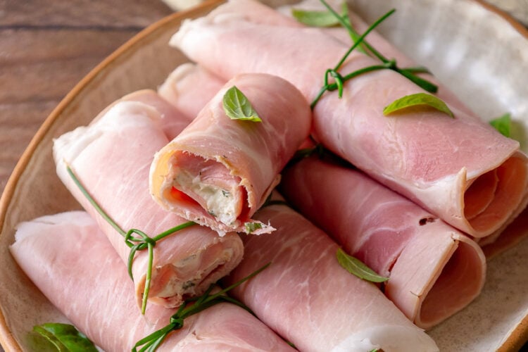 Involtini di prosciutto cotto