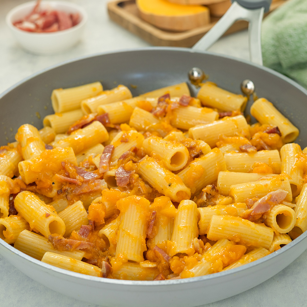 pasta zucca e speck