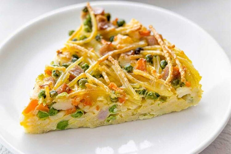 Frittata di spaghetti in friggitrice ad aria