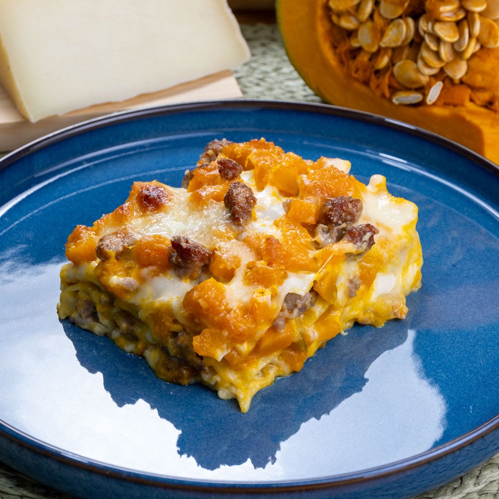 lasagne zucca e salsiccia
