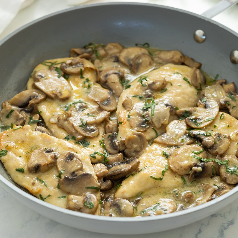 petto di pollo con funghi