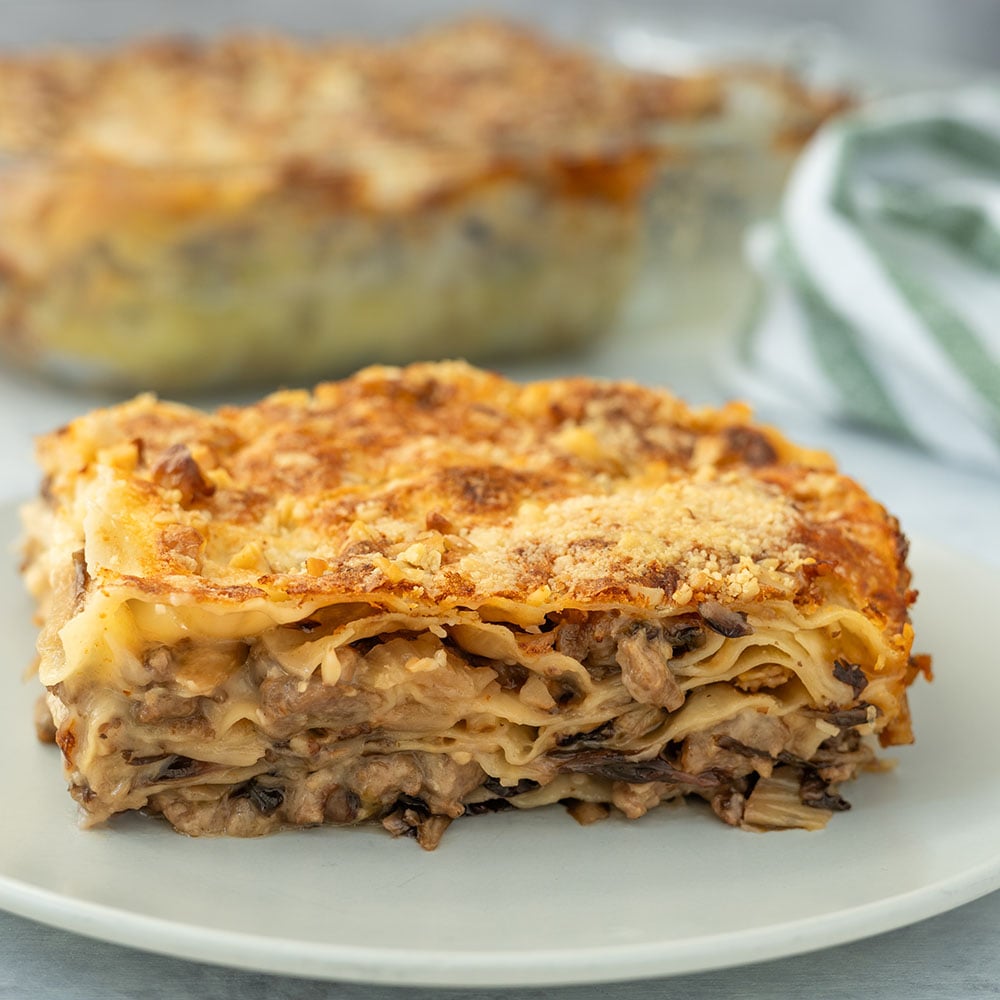 lasagne radicchio e salsiccia