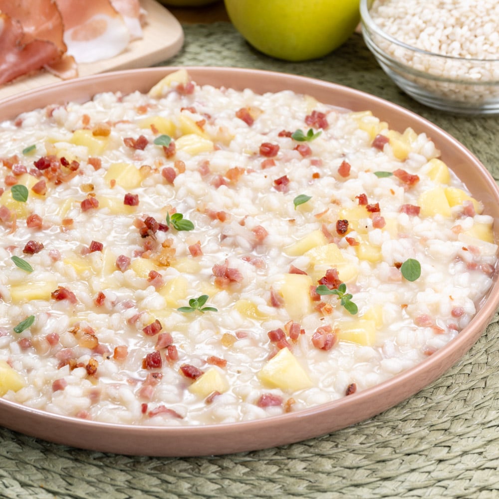 risotto mele e speck