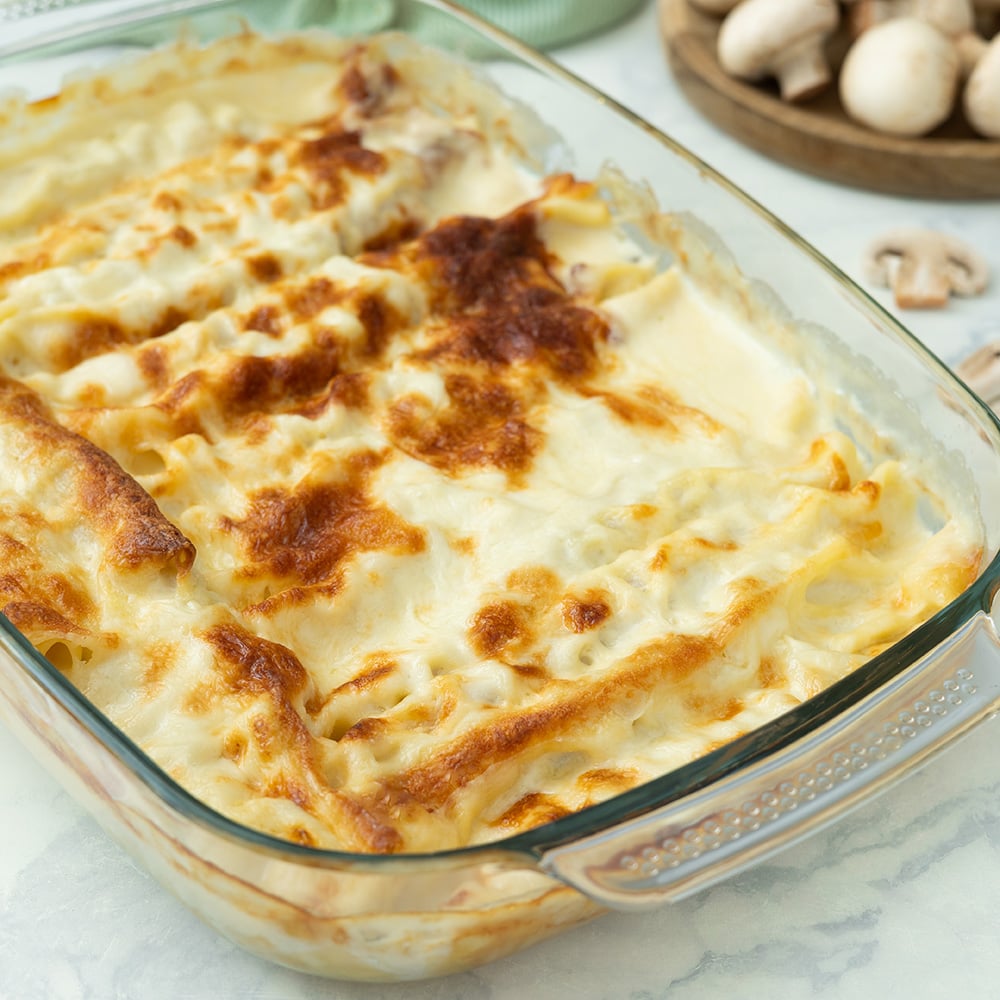 cannelloni funghi e prosciutto