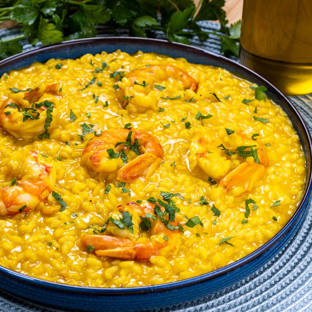 risotto zucca e gamberi