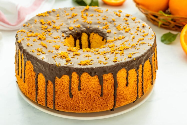 Chiffon cake arancia e cioccolato