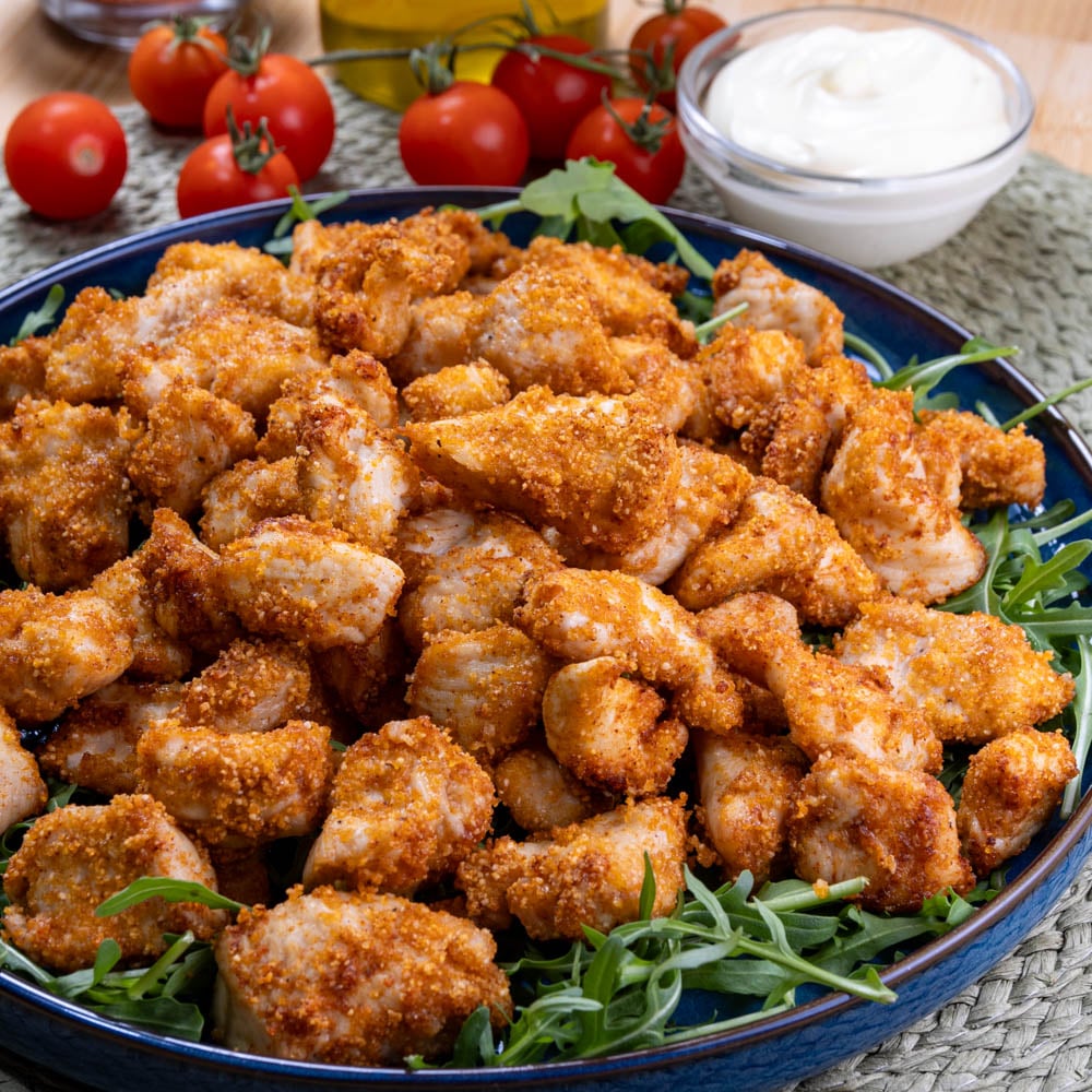 bocconcini di pollo in friggitrice ad aria