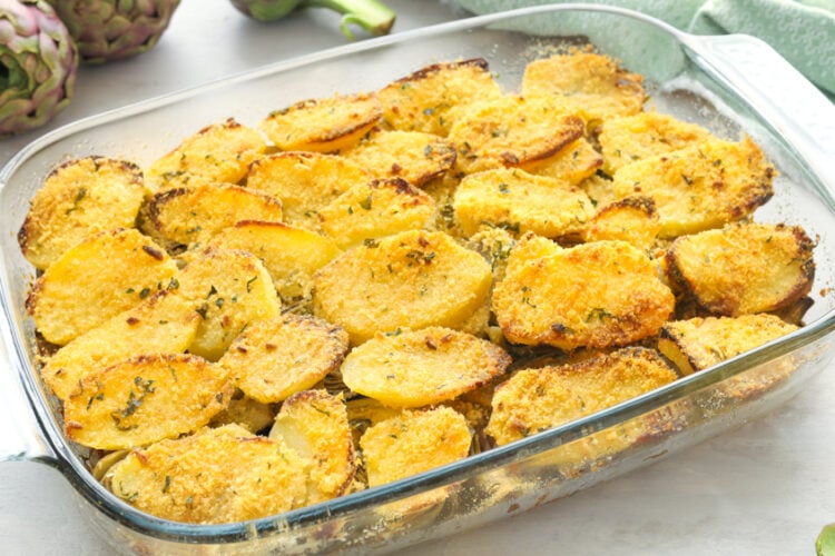 Carciofi e patate al forno