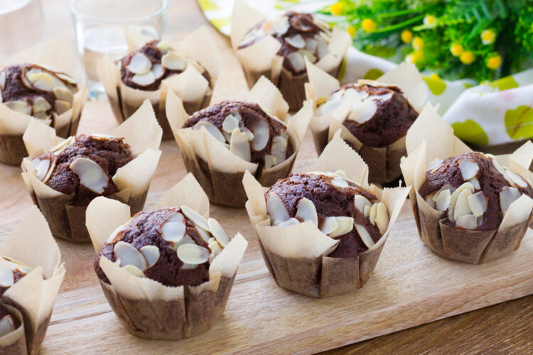 Muffin all'acqua e cioccolato