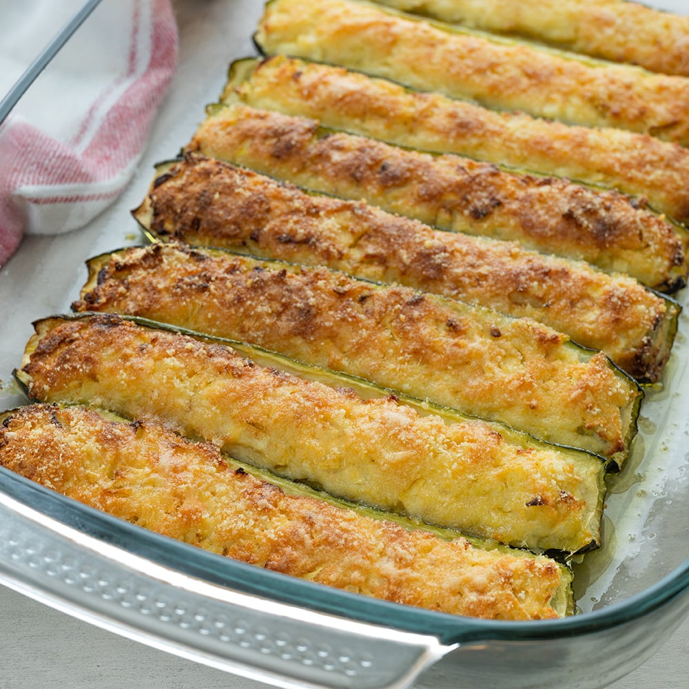 zucchine ripiene di ricotta