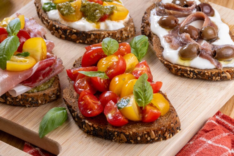 Bruschette in friggitrice ad aria